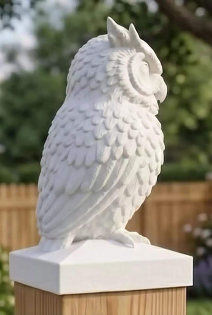 Wise Owl Post Cap | 4x4 Fence Topper | UV Resistant Outdoor Decor | Modern Farmhouse Style