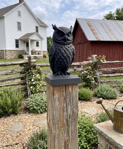 Wise Owl Post Cap | 4x4 Fence Topper | UV Resistant Outdoor Decor | Modern Farmhouse Style