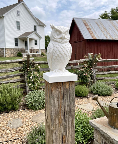 Wise Owl Post Cap | 4x4 Fence Topper | UV Resistant Outdoor Decor | Modern Farmhouse Style