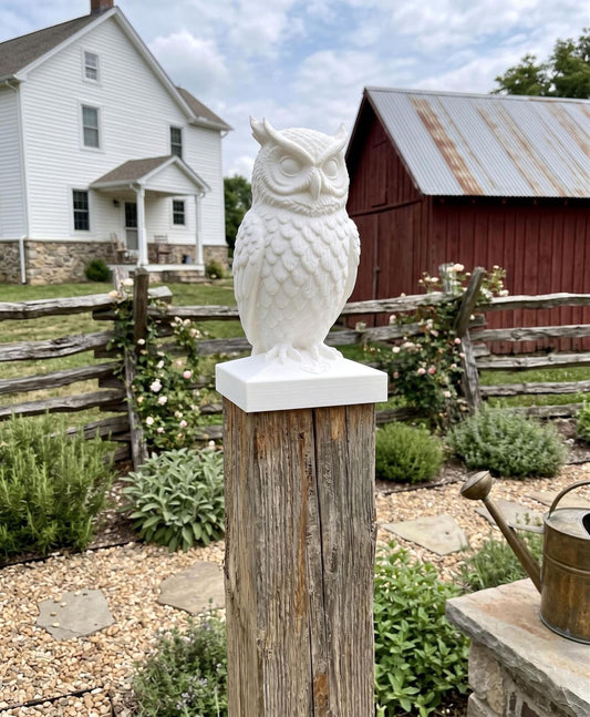 Wise Owl Post Cap | 4x4 Fence Topper | UV Resistant Outdoor Decor | Modern Farmhouse Style