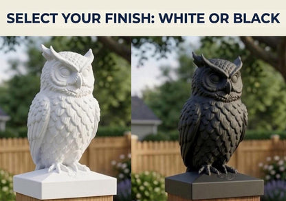 Wise Owl Post Cap | 4x4 Fence Topper | UV Resistant Outdoor Decor | Modern Farmhouse Style